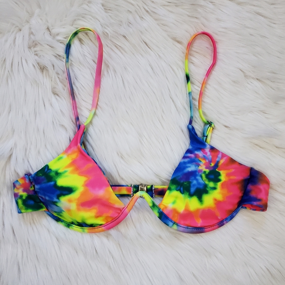 Shein Tie Dye Underwire Bikini Top